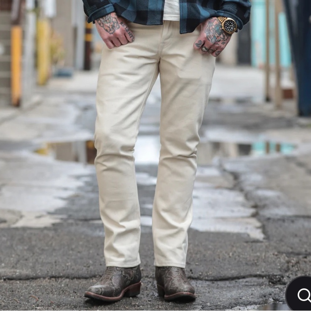 Rogue Territory Stanton slim straight ECRU selvedge
